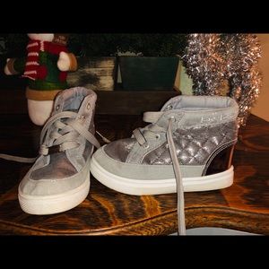 Girls Bebe sparkle sneakers size 9/10